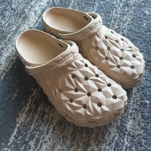 CROCS Textured Beige Clogs for Men